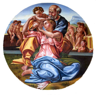 store falso d'autore il Tondo Doni (MAX QUALITY) di Michelangelo